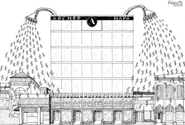 Editorial Cartoon: Will the Archer hotel make it rain?